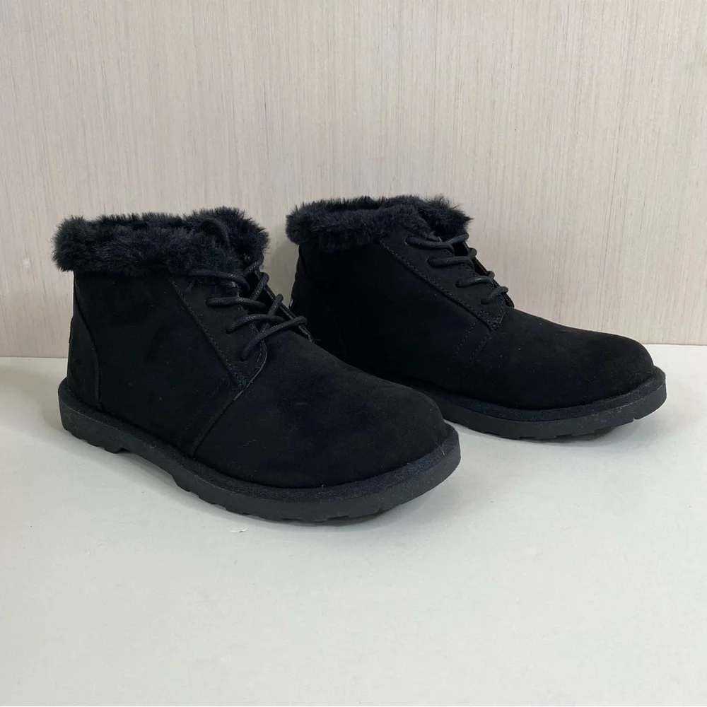 Makalu Women’s Kora Faux Fur Round Toe Lace Up Ankle Boots Size 7M